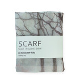 Scarf silk chiffon , 68x68 cm,  Jan Mankes, Row of trees