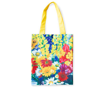 Bolsa de algodón Luxe, Charley Toorop, Jarrón con flores contra la pared