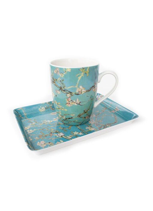 Set: Becher & Tablett, Mandelblüte, Van Gogh