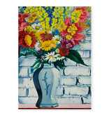 Cartel 50x70, Charley Toorop, Jarrón con flores contra la pared
