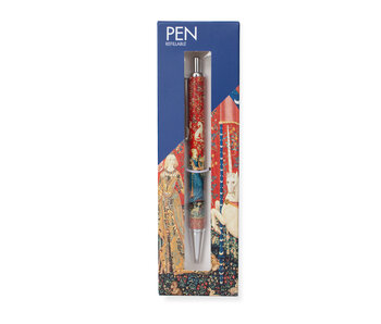 Ballpen in box, Tapestry Lady with the Unicorn