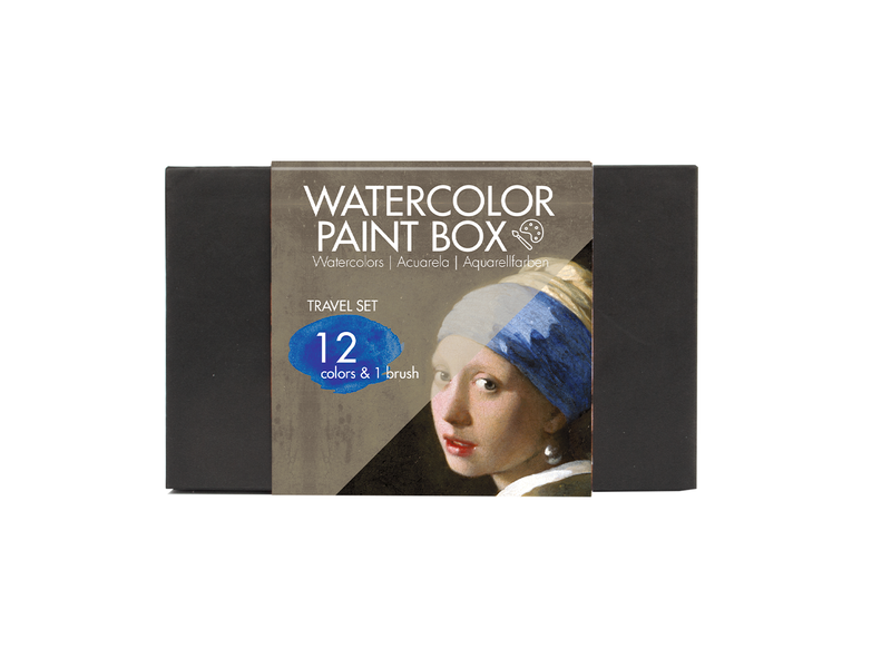 Ensemble d'aquarelle, Johannes Vermeer, Fille avec une boucle d'oreille perle