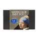Ensemble d'aquarelle, Vermeer, Fille avec une boucle d'oreille perle