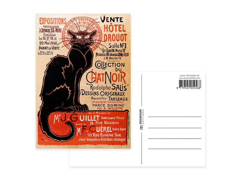 Postkarte, Le chat Noir, Theophile Steinlen