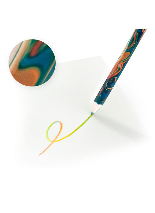 Multicolour Pencil - Orange Green