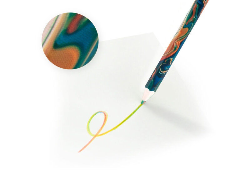 Multicolour Pencil - Orange Green