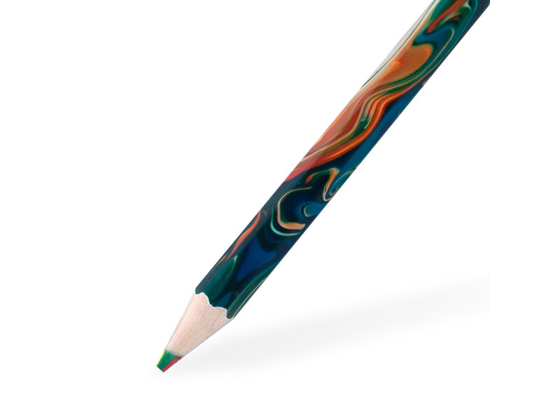 Crayon multicolore - Orange Vert