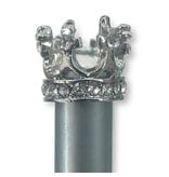 Silver colored HB pencil with silver Queen's crown