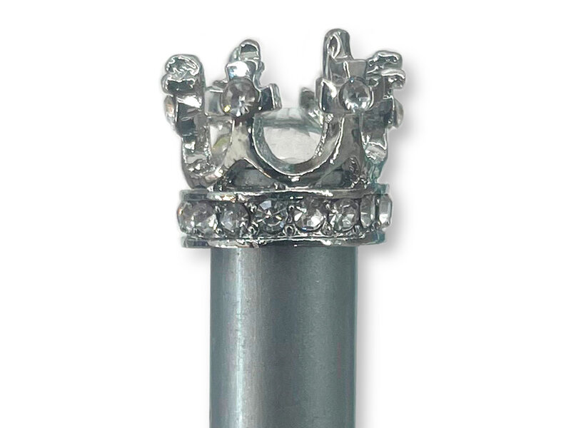 Silver colored HB pencil with silver Queen's crown