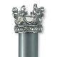 Silver colored HB pencil with silver Queen's crown