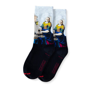 Calcetines artísticos, talla  40-46,  Lechera,  Johannes  Vermeer