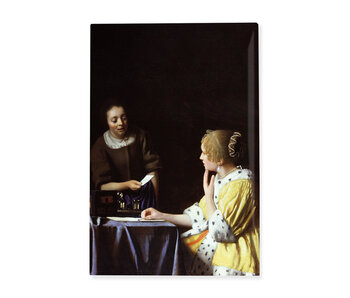 Imán para nevera, La dama y la doncella, Vermeer