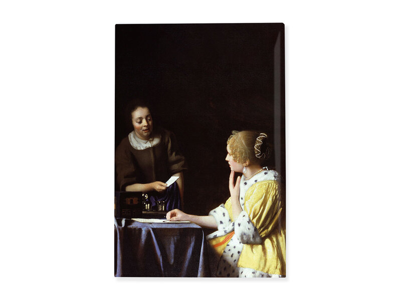 Magnet  de réfrigérateur, Dame et servante, Vermeer