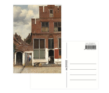 Carte postale 10x15 cm, Petite rue de Johannes Vermeer