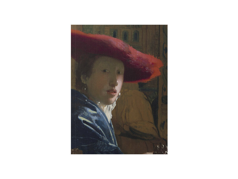 Carnet de croquis à couverture souple  Fille au chapeau rouge, Vermeer