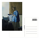 Postal, 10 x 15 cm,Mujer con letra, Vermeer
