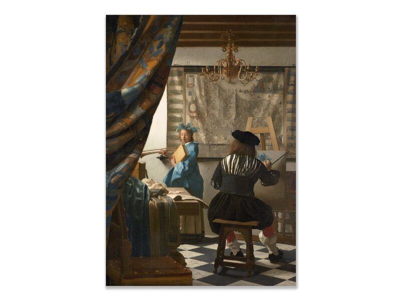 Postcard, Vermeer, The art of Painting