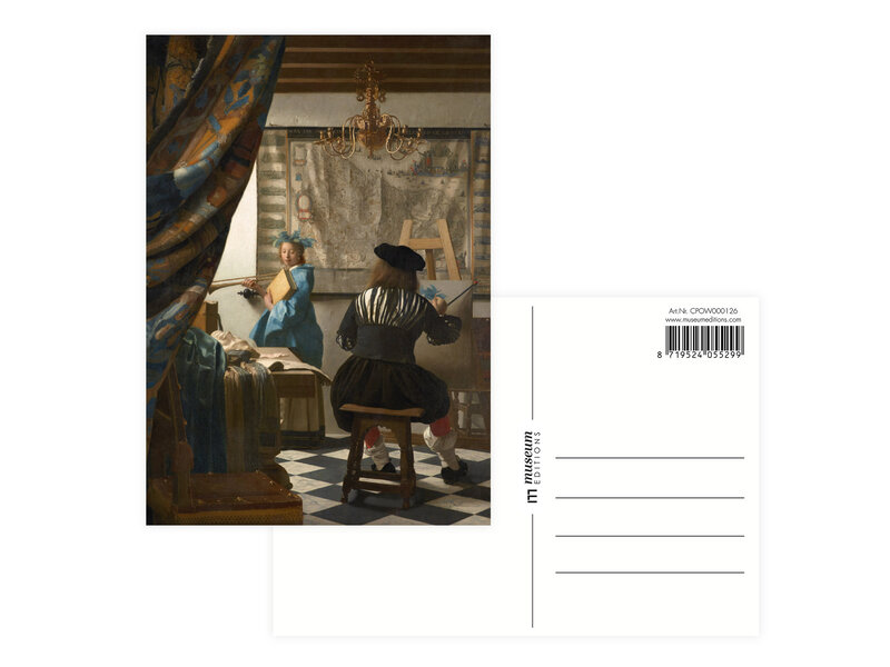 Postal, 10 x 15 cm El arte de la pintura, Vermeer