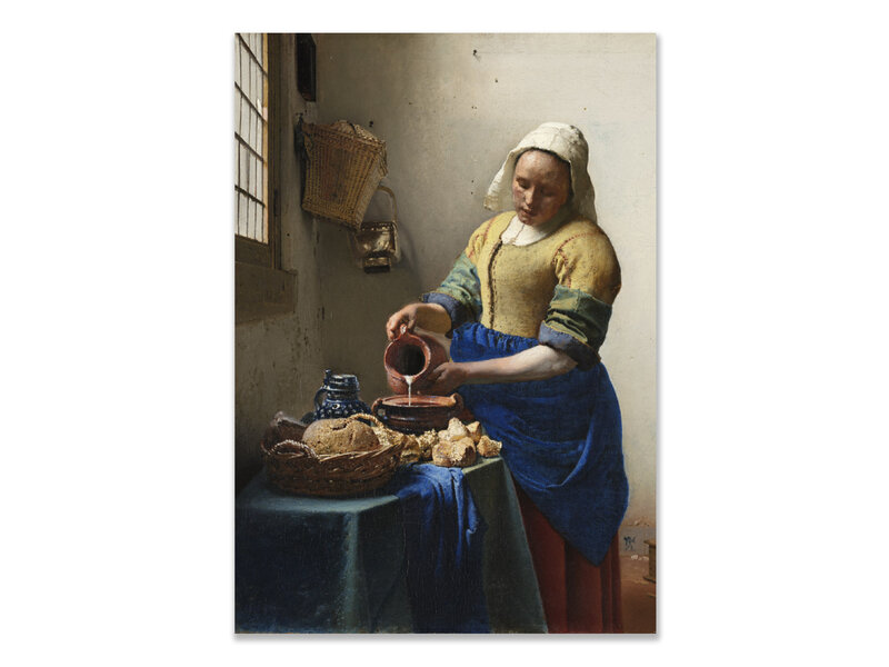 Carte postale, 10 x 15 cm, Vermeer,  la laitière