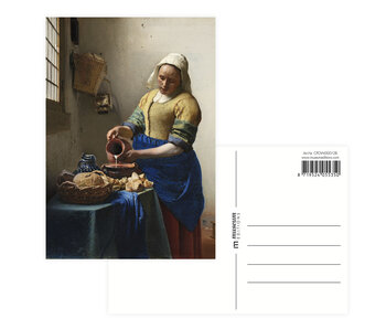 Postal, 10 x 15 cm, Vermeer,  la Lechera