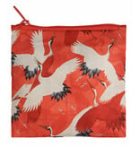 Shopper foldable , White and Red Cranes