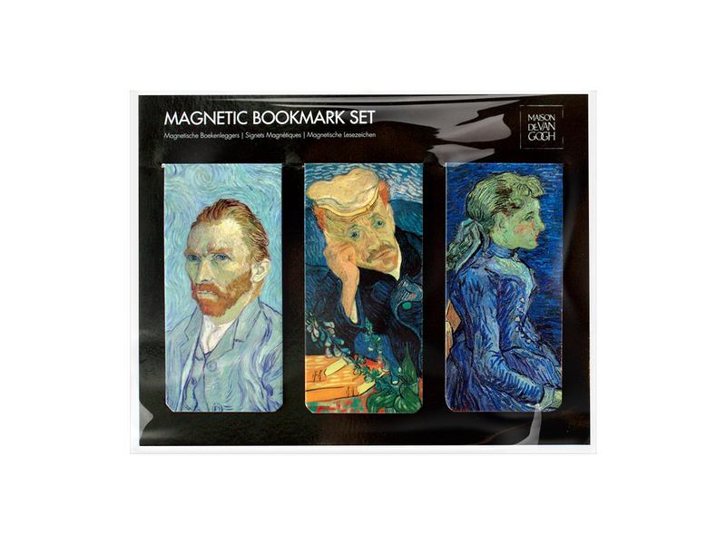 Juego de 3, marcapaginas magnético, Maison de van Gogh, Retratos