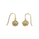 Gold plated earrings with Water Lily, Claude Monet