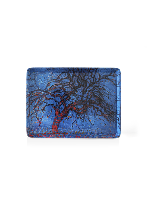 Midi Tablett,  (27 x 20 cm), Mondriaan, Roter Baum