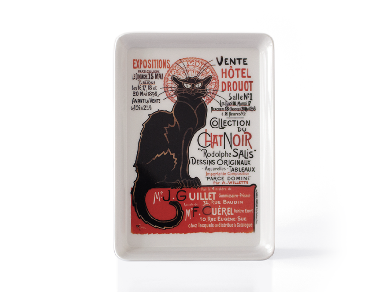 Serviertablett Mini, 21 x 14 cm, Le Chat Noir, Steinlen