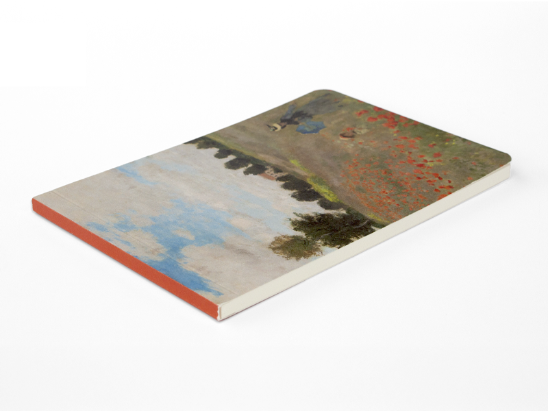 Blank blocnote A6, Claude Monet, Field with poppies
