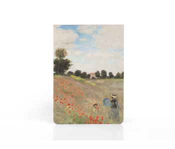 Blank notepad A6, Claude Monet, Field with poppies