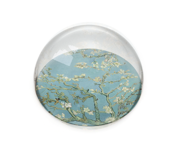 Presse-papiers convexe en verre, Van Gogh,  Fleur d'amandier