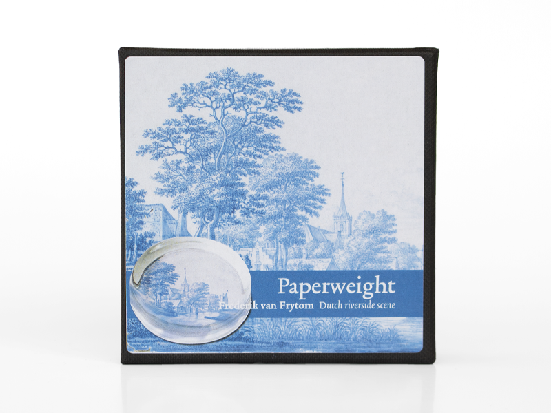Briefbeschwerer Ø 85 mm, blaue Delfter Fliese, Frytom