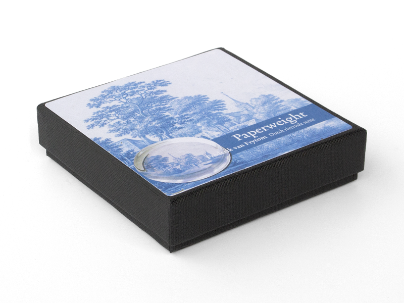 Briefbeschwerer Ø 85 mm, blaue Delfter Fliese, Frytom