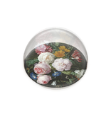 Pisapapeles de vidrio convexo, De Heem, Florero con flores