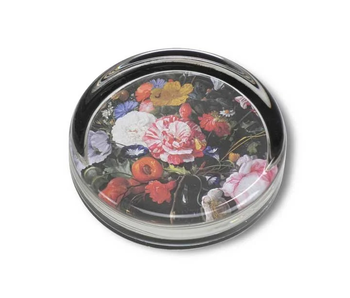 Pisapapeles Ø85 mm, Bodegón con flores, De Heem