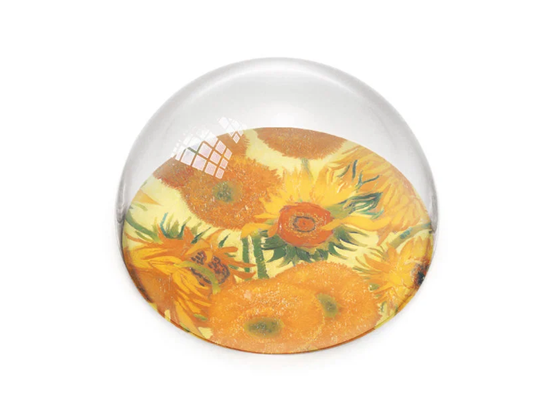 Presse-papier en verre, Tournesols, Vincent van Gogh