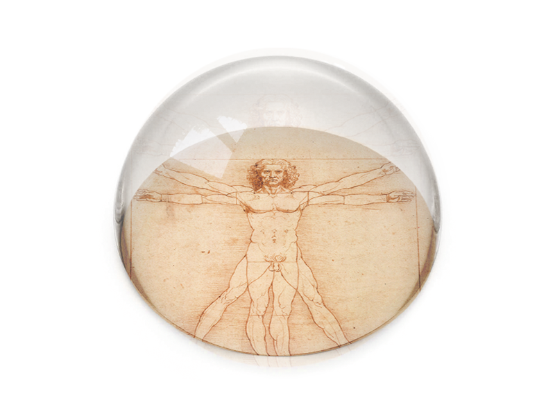 Glaskuppeln,  Da Vinci, Vitruvianischer Mensch