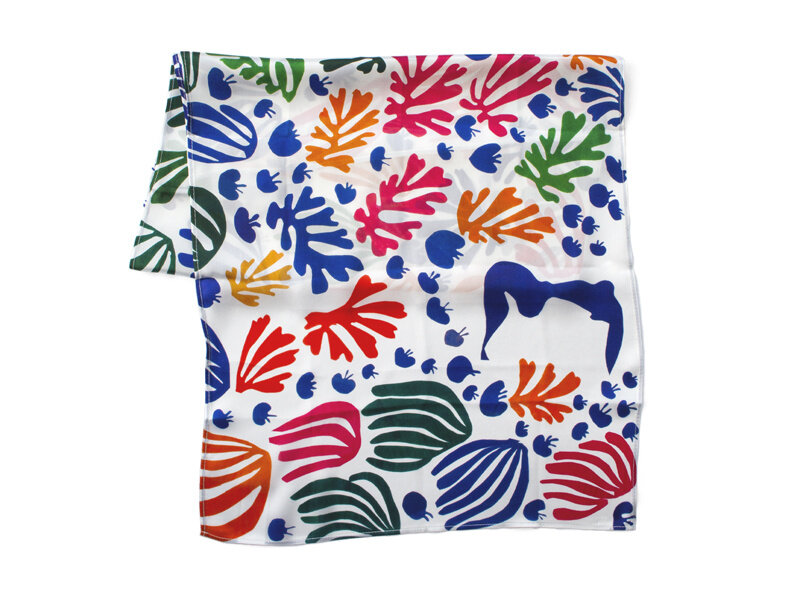 Sjaal 100% zijde, Henri Matisse, De papegaai en de zeemeermin