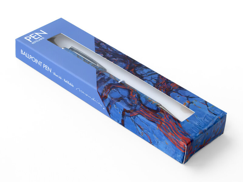 Ballpen in box, Piet Mondriaan, Red Tree