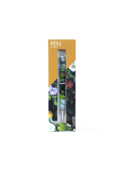 Kugelschreiber in Box, Paul Cézanne, Stillleben mit Blumen und Früchten