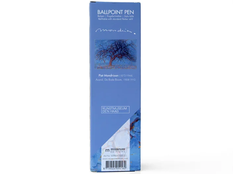 Ballpen in box, Piet Mondriaan, Red Tree