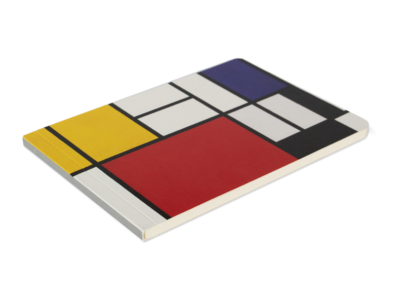 Bloc-notes vierge A6, Piet Mondriaan, Rouge, Jaune, Bleu