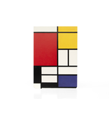 Bloc-notes vierge A6, Piet Mondriaan, Rouge, Jaune, Bleu
