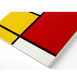 Bloc-notes vierge A6, Piet Mondriaan, Rouge, Jaune, Bleu