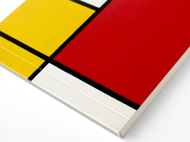 Bloc-notes vierge A6, Piet Mondriaan, Rouge, Jaune, Bleu
