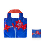 Shopper foldable , Red Amaryllis with Blue Background, Mondrian