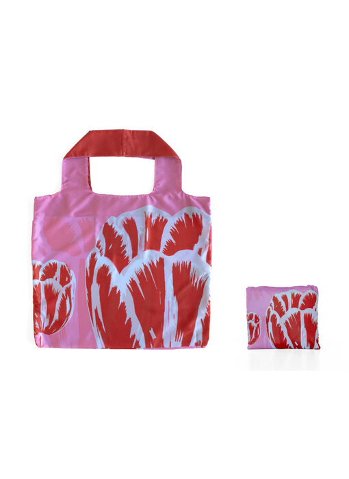 Tasche faltbar , Tulpen Pop-Art Line Rosa