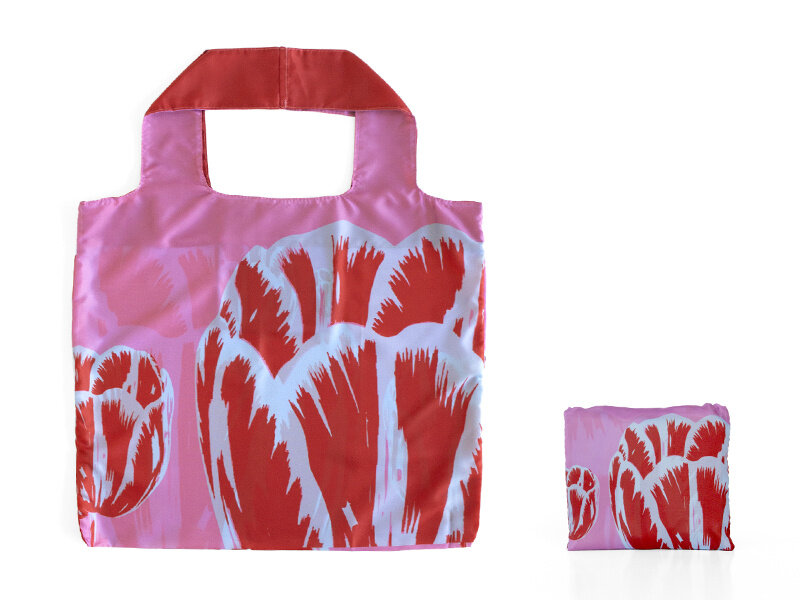 Foldable shopper, Tulip Pop Art Line Pink