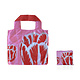 Comprador plegable, tulip pop art line rosado
